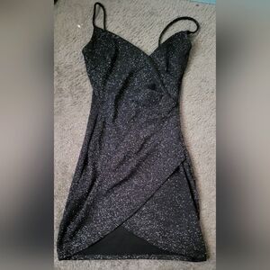 Windsor Black Glitter Dress Size S